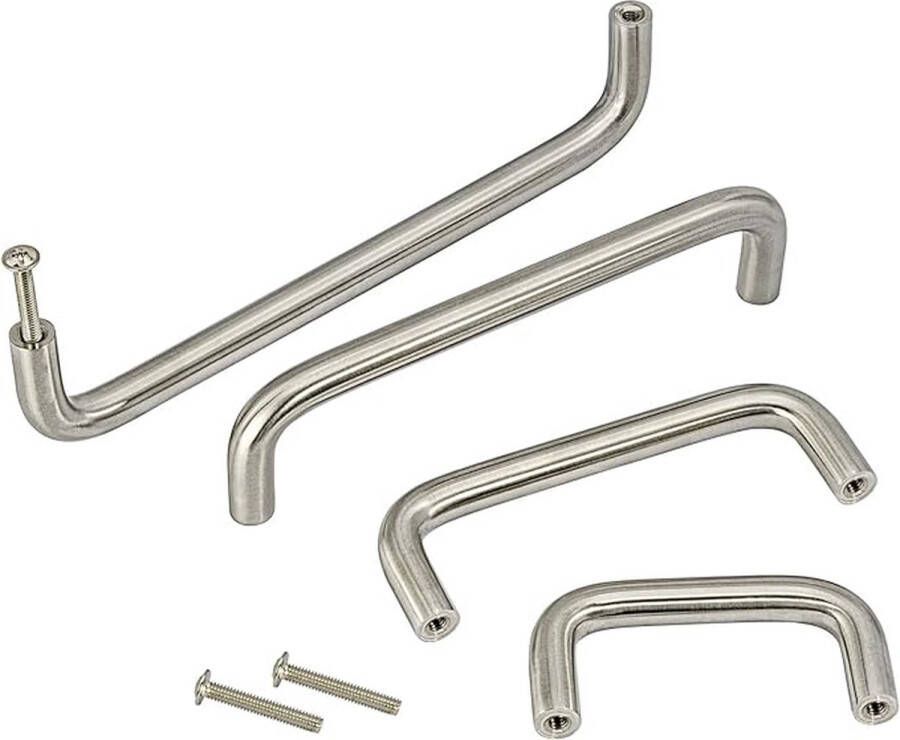 Stahlia Meubelgrepen echt roestvrij staal beugelgreep massief geborsteld Ø 10 mm 64 mm BA