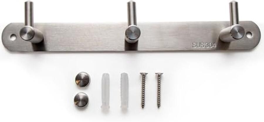 Stainless Steel Coat Rack 3 Hooks Wall Mounted Wardrobe Hook in Various Designs