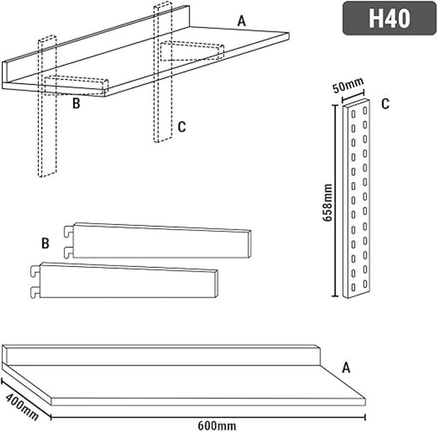 Stainless Steel Commercial Kitchen Wall Storage Shelving Heavy Duty Metal Wall Mounted Flat Dish Shelf