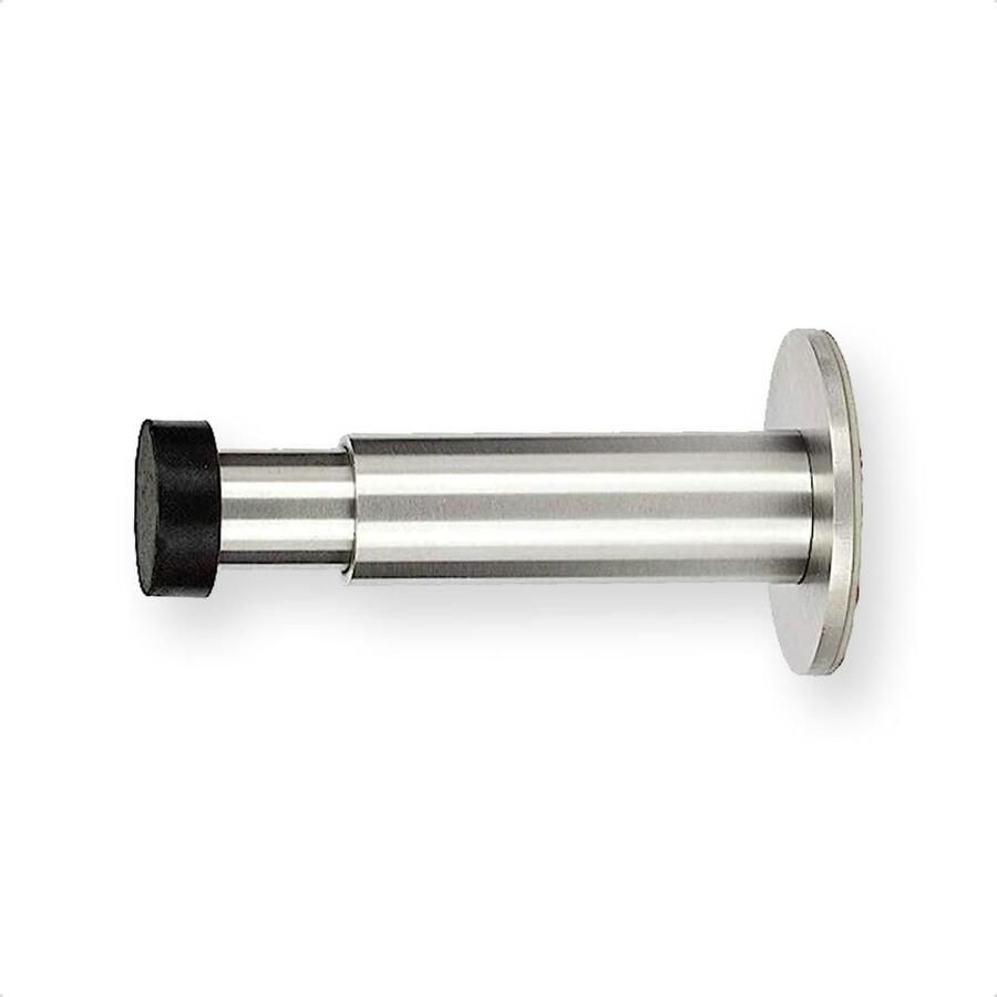 Stainless Steel Door Stopper Dual Installation System Black-Grey Self Adhesive or Screw 90-130 mm