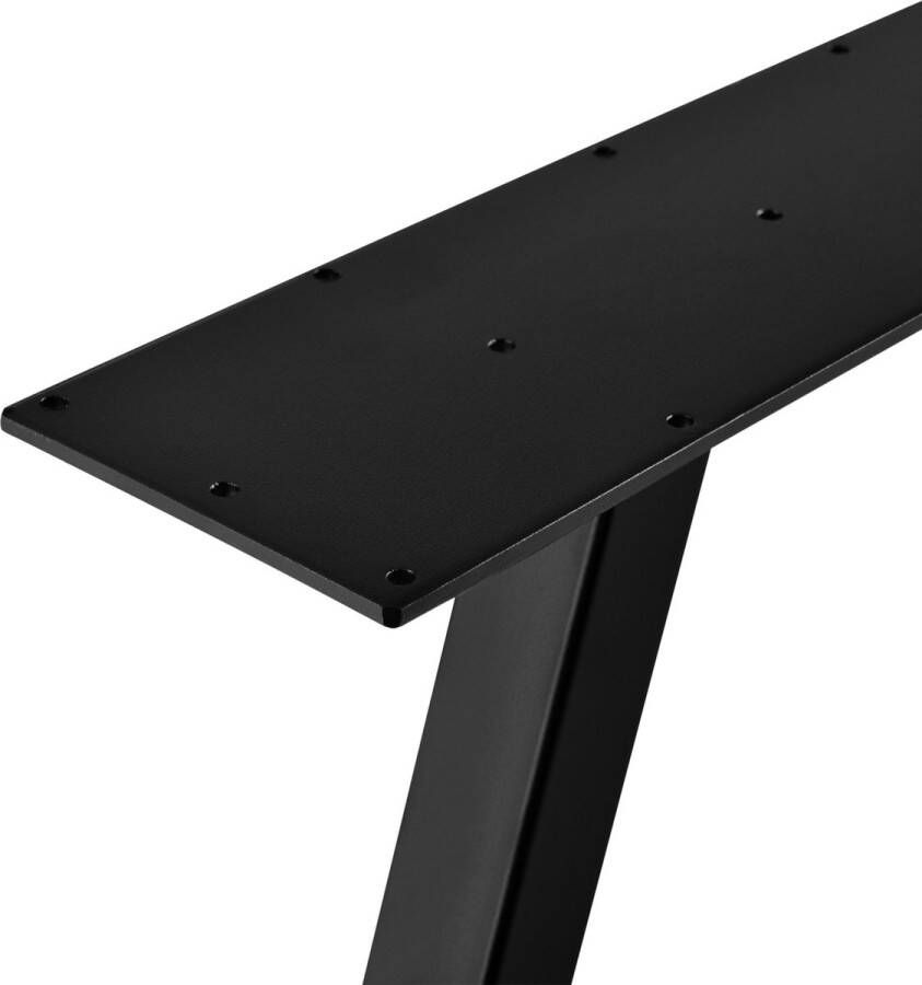 Unbranded Stalen A Tafelpoot Abilene Set van 2 Meubelpoot 70x12x72 cm Zwart - Foto 2