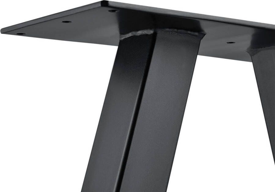 Unbranded Stalen A Tafelpoot Terance Set van 2 Meubelpoot 40x12x40 cm Zwart - Foto 2