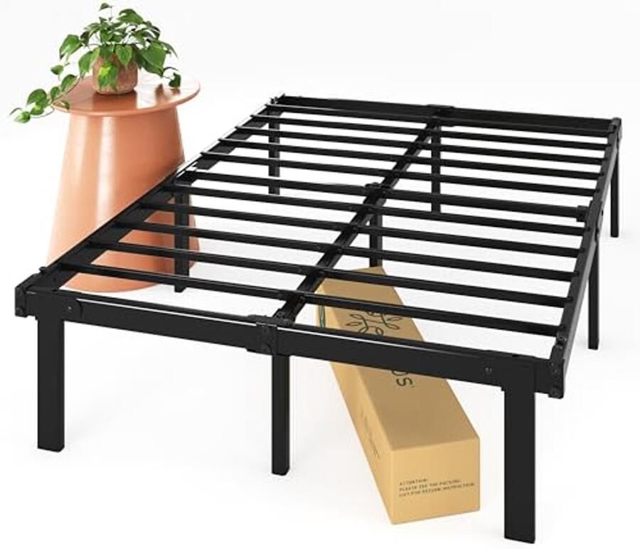 Stalen Bedframe 36 cm Hoog Inklapbaar Met Opbergruimte