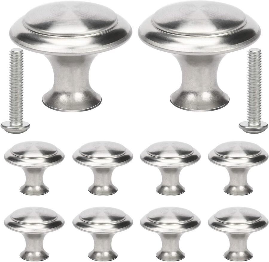 10 stuks handvat kleine lade stalen knop voor meubels zinklegering deuren laden kledingkast make-up oude keuken kasten mannen vrouwen zilver.optimizeer:wonen keuken