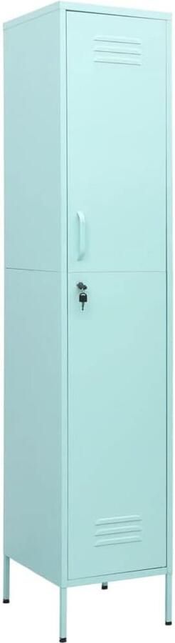 Stalen lockerkast 35x46x180 cm mint moderne kantooropbergkast
