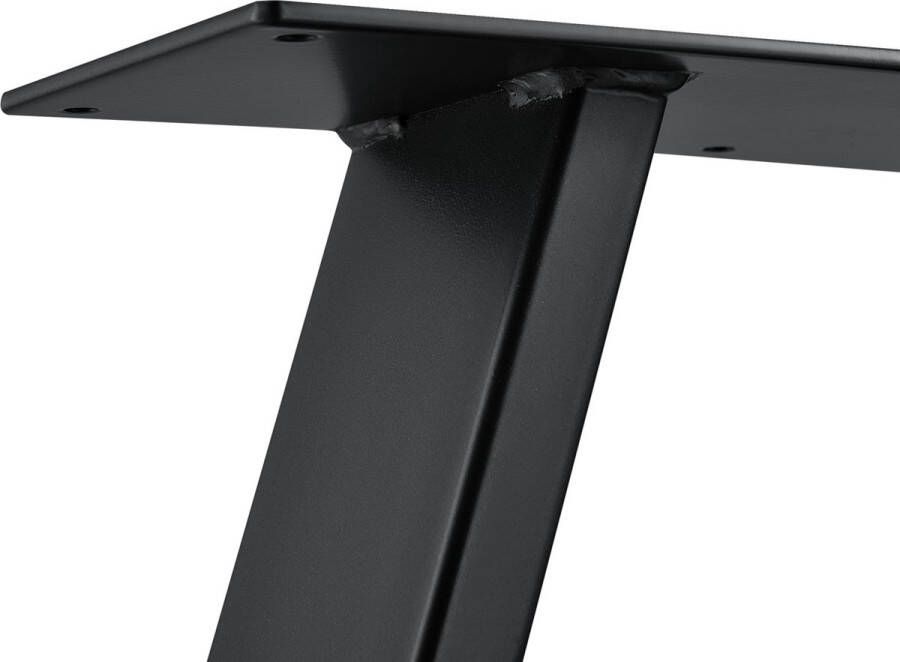 Unbranded Stalen Tafelpoot Alisha Set van 2 Meubelpoot 40x10x40 cm Zwart - Foto 2