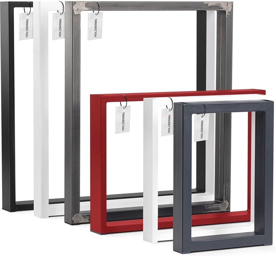 Stalen tafelpoot zwart set van 2 40x43 cm