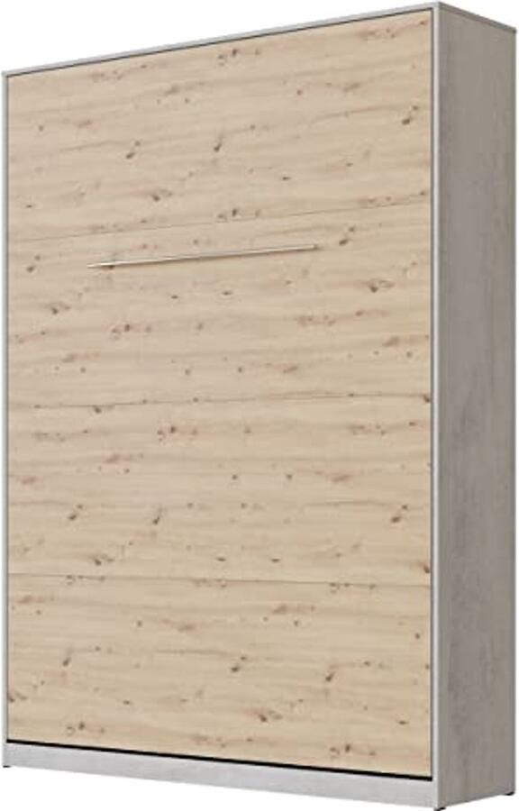 Standaard Wandbed en Kastbed 90 x 200 tot 160 x 200 voor Logeerkamer Kantoor en Woonkamer Beton en Wild Eiken