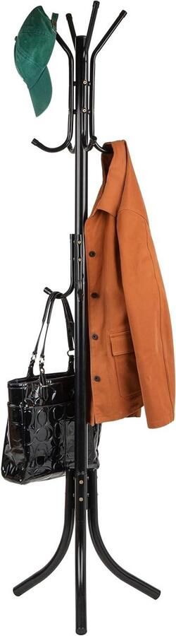 Standing Metal Coat Rack Hat Hanger 11 Hook for Jacket Wallet Scarf Umbrella Tree Stand Black 9 UK