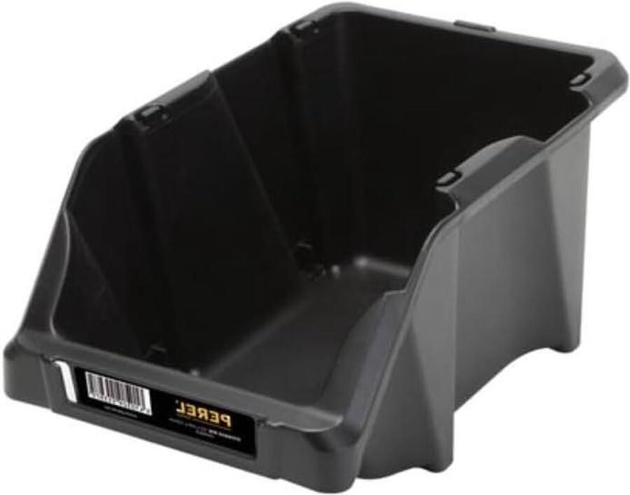 Stapelbak stapelbaar kunststof 152 x 245 x 122 mm zwart Perel