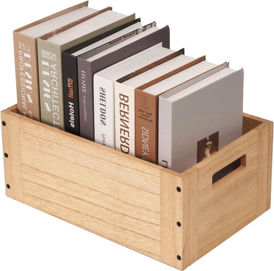 Stapelbare houten opbergkubus mand bakken thuisorganisator voor boeken kleding speelgoed modulair open cubby opbergsysteem kantoor boekenkast planken C15-NA