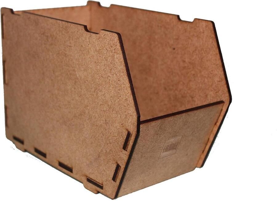 Stapelbare opbergdozen van gerecycled MDF Set van 12 open design Laden voor het organiseren van speelgoed Opbergcontainers