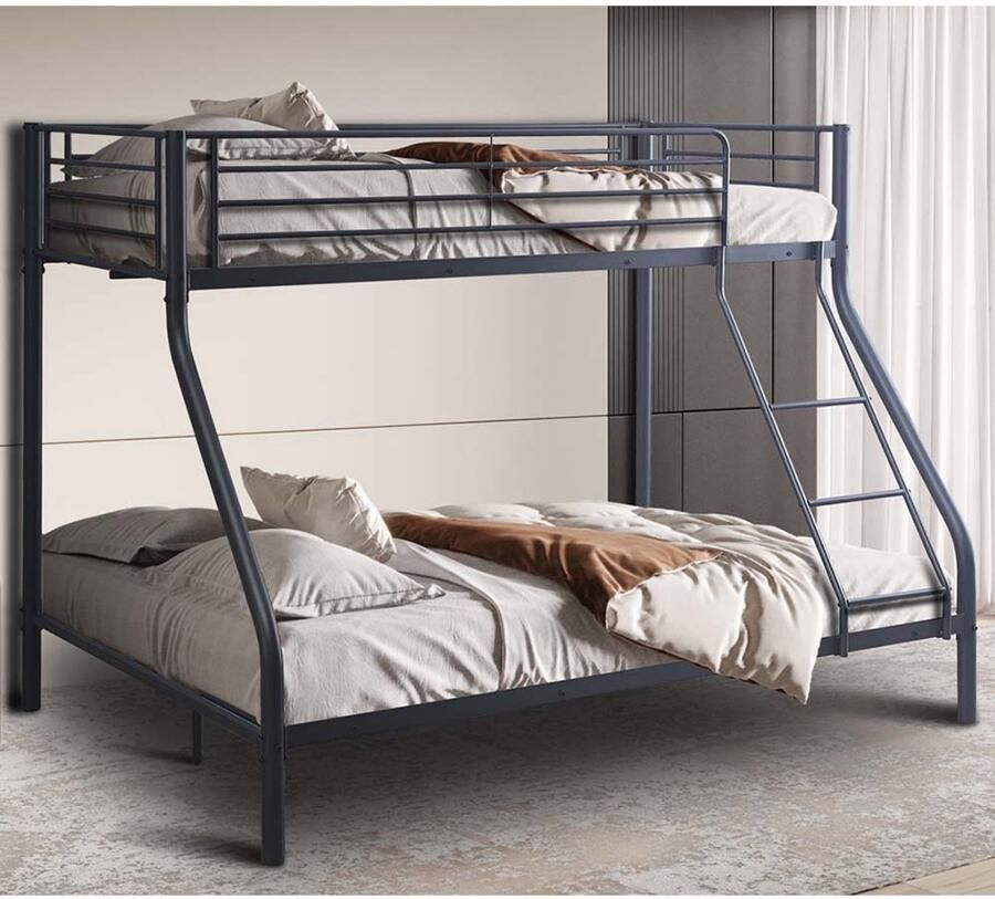 Stapelbed 90 140 x 200 cm Clay Donker Grijs