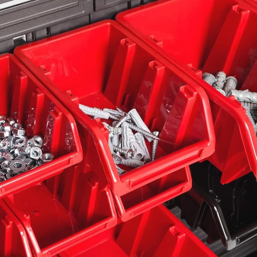 Stapelboxen Opbergsysteem Wandrek Uitbreidbaar Werkplaatsrek met Extra Sterke Wandplaten Ideaal voor Opslag en Organisatie - Foto 2