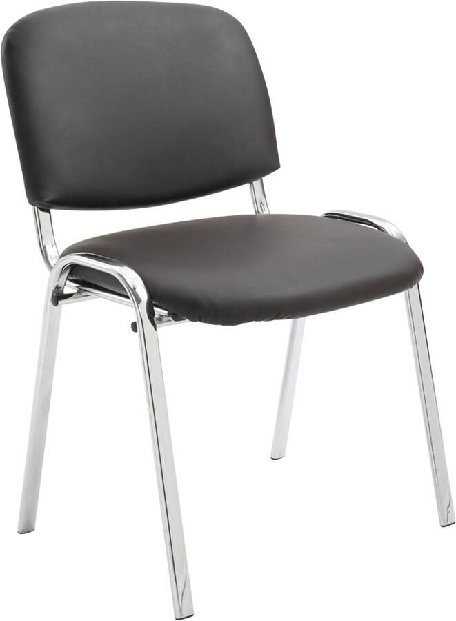 Stapelstoel Conferentiestoel Kunstleer & Stabiel Metaal Ruimtebesparend Stapelbaar