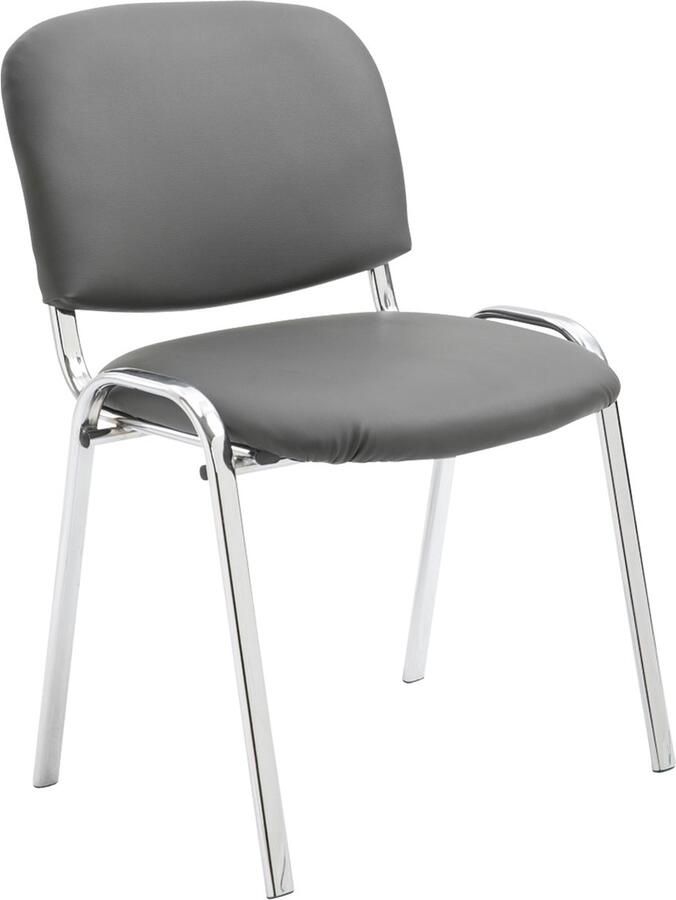 Stapelstoel Conferentiestoel Kunstleer & Stabiel Metaal Ruimtebesparend Stapelbaar