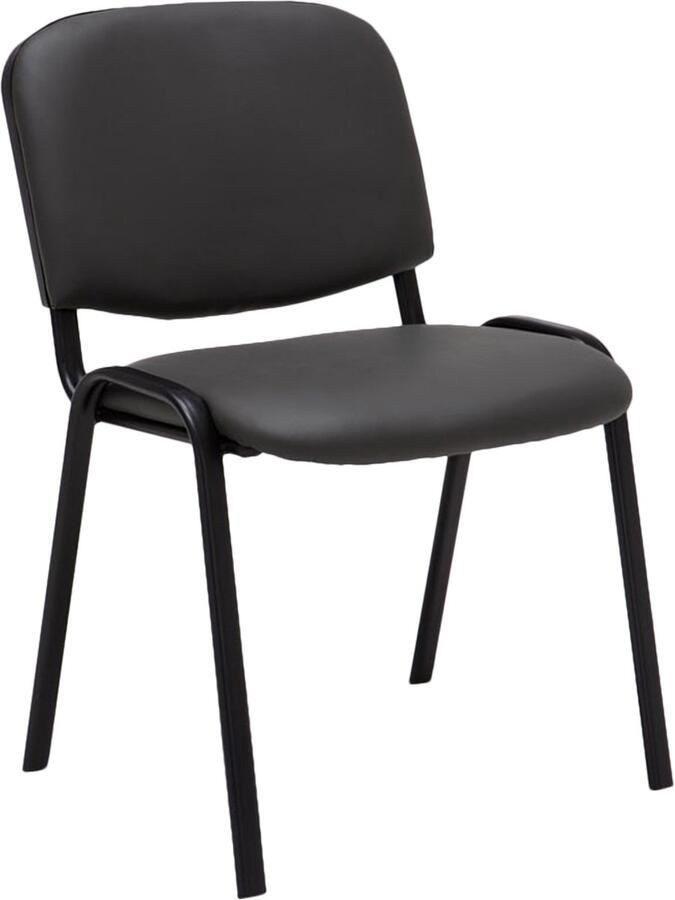 Stapelstoel Kunstleer Vergaderstoel Comfortabel Zitcomfort Stapelbaar