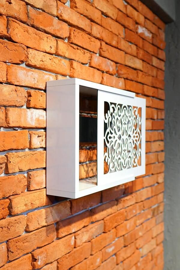 STAR&STER Wandhouder WiFi Router 35X40X11 Plank Wandmontage Router Modem Opbergdoos Kast Stekkerdoos Kabel Organizer Box Kabel Opbergdoos Planken Houten Bovenfrezen Plank