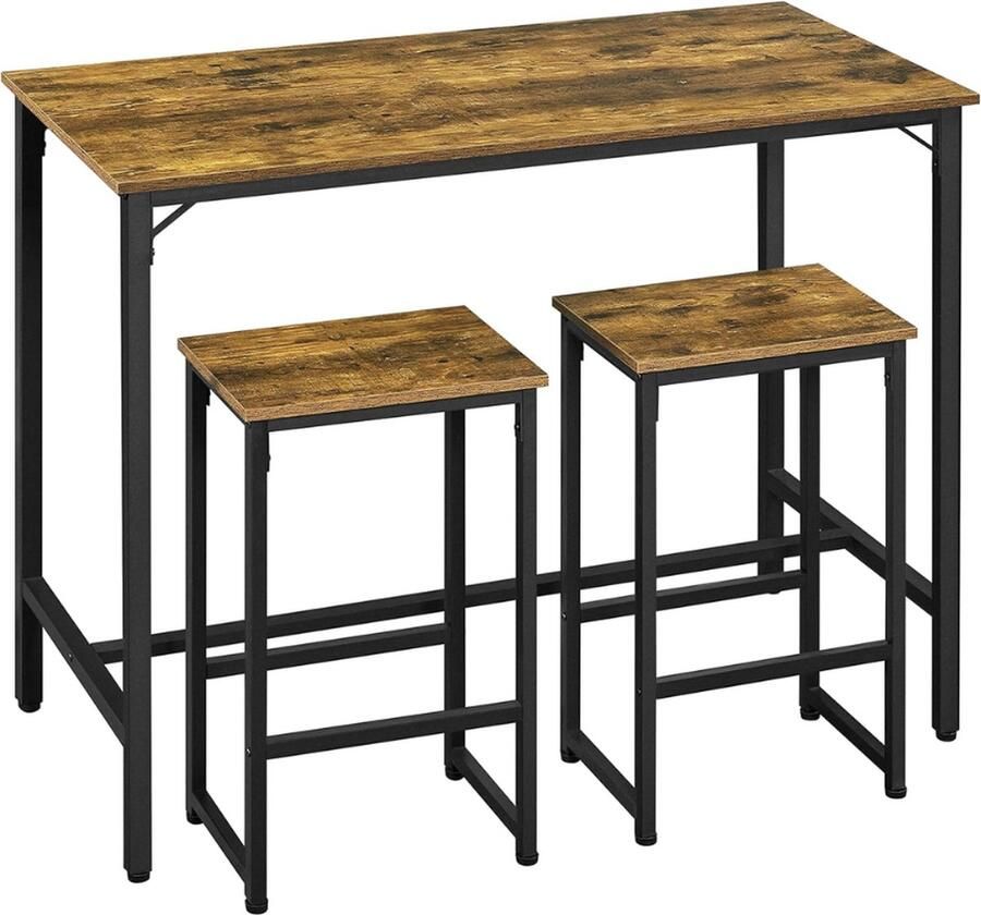 Statafel Bartafel Keuken Staantafel Keukeneiland Partytafel Barmeubel Voor Binnen & Buiten 120x48x90 cm Zwart