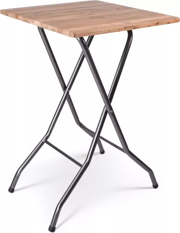 Outmate Statafel Ibiza Blad 70x70cm Blad: Hout Frame: Zwart hamerslag