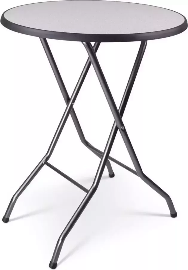 Outmate Statafel Ibiza Blad ⌀85cm Blad: Graniet Frame: Zwart hamerslag