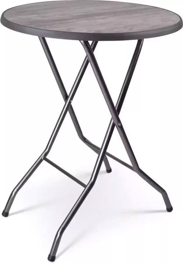 Outmate Statafel Ibiza Blad ⌀85cm Blad: Vintage Frame: Zwart hamerslag