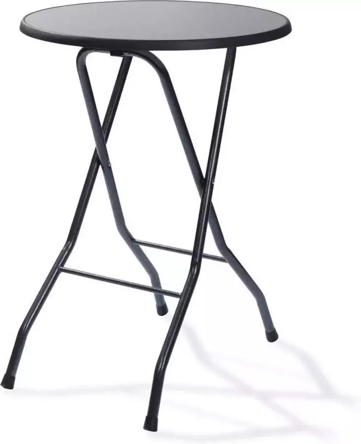 Outmate Statafel Ibiza Blad ⌀85cm Blad: Wit Frame: Zwart hamerslag