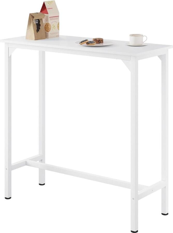 Statafel Keukeneiland Staantafel Keuken Bartafel Barkast Stapelbaar Voor Binnen & Buiten 100x100x40 Cm Wit