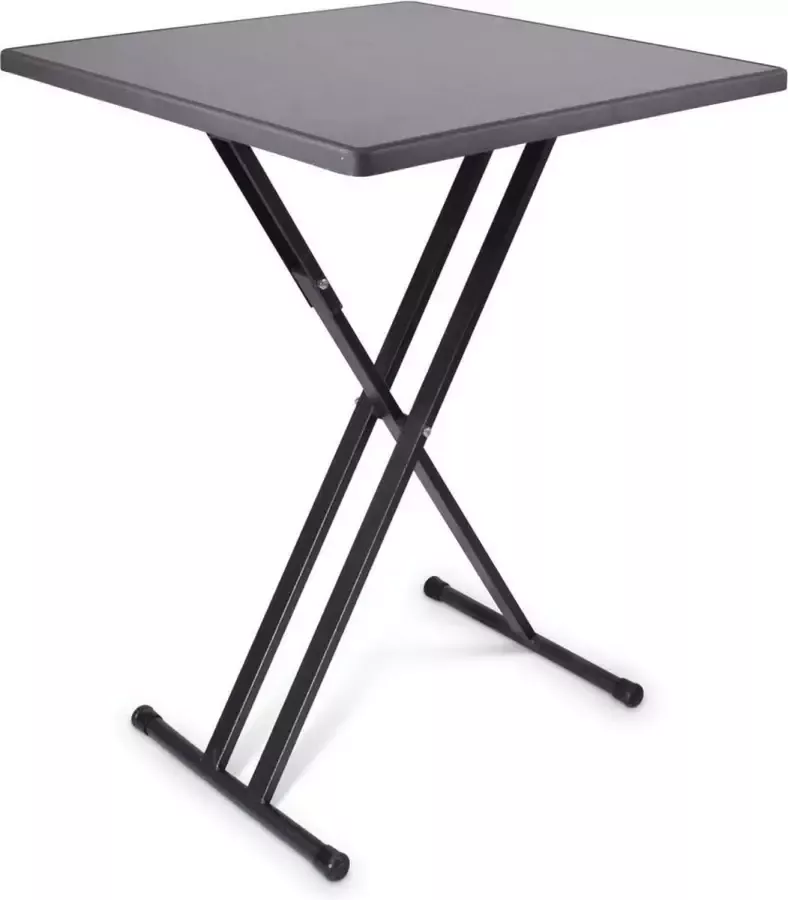 Outmate Statafel Madeira Blad 80x80cm Blad: Punti Frame: Zwart hamerslag