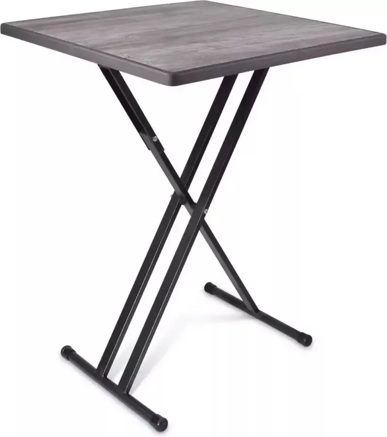 Outmate Statafel Madeira Blad 80x80cm Blad: Vintage Frame: Zwart hamerslag