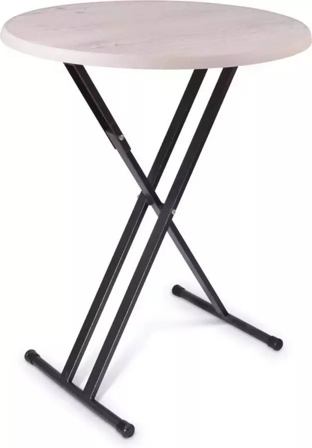 Outmate Statafel Madeira Blad 85cm Blad: Old pine Frame: Zwart hamerslag