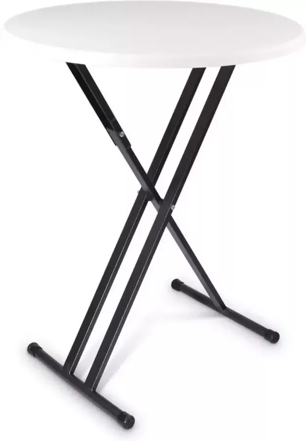 Outmate Statafel Madeira Blad 85cm Blad: Wit Frame: Zwart hamerslag