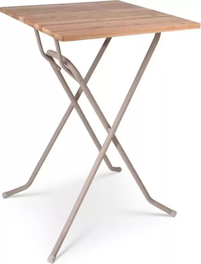 Outmate Statafel Mallorca Blad 70x70cm Blad: Hout Frame: Beige