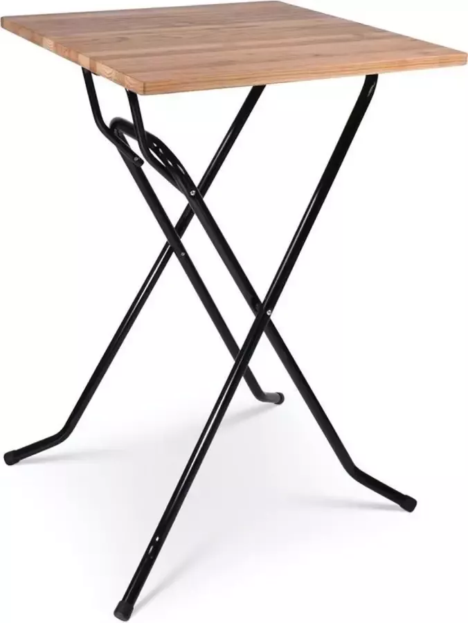 Outmate Statafel Mallorca Blad 70x70cm Blad: Hout Frame: Zwart