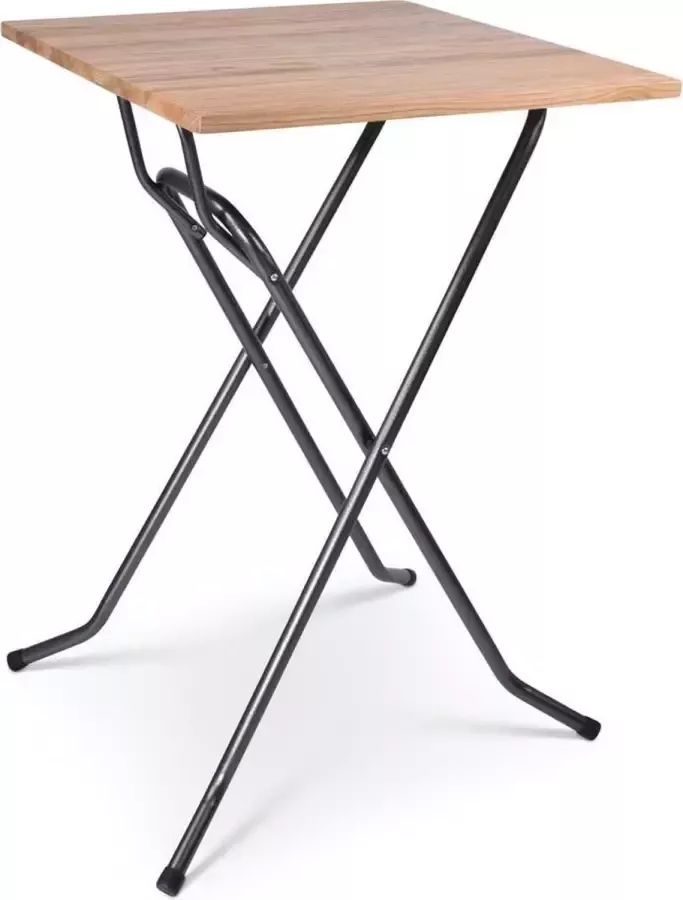 Outmate Statafel Mallorca Blad 70x70cm Blad: Hout Frame: Zwart hamerslag