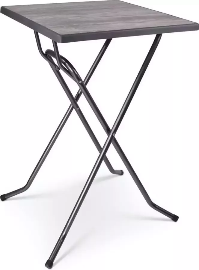 Outmate Statafel Mallorca Blad 70x70cm Blad: Vintage Frame: Zwart hamerslag