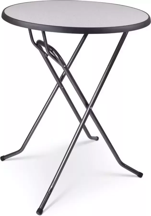 Outmate Statafel Mallorca Blad ⌀85cm Blad: Graniet Frame: Zwart hamerslag