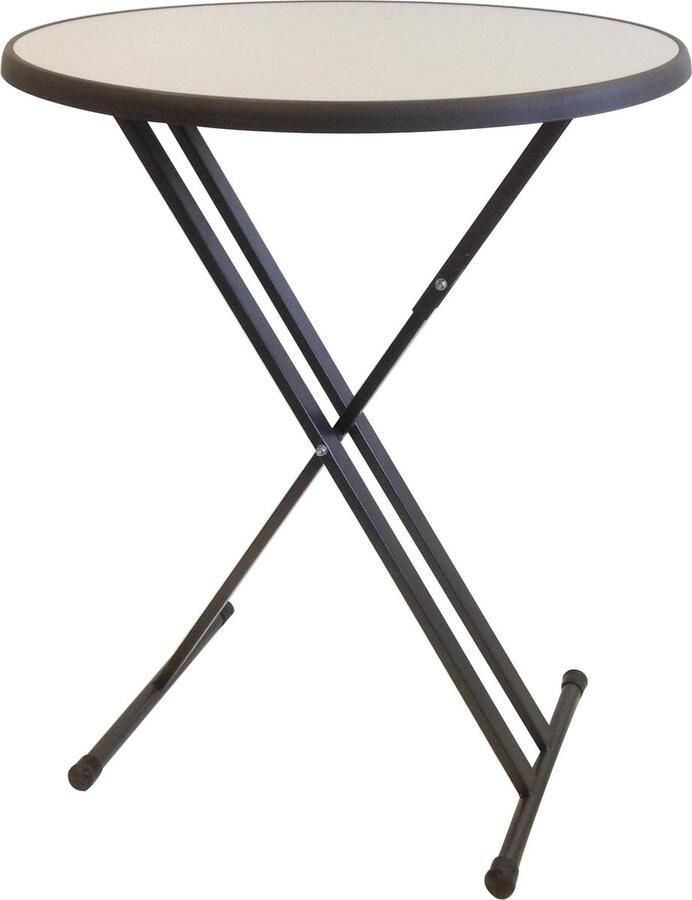 Statafel Rome 85cm rond Sevelit metal brushed