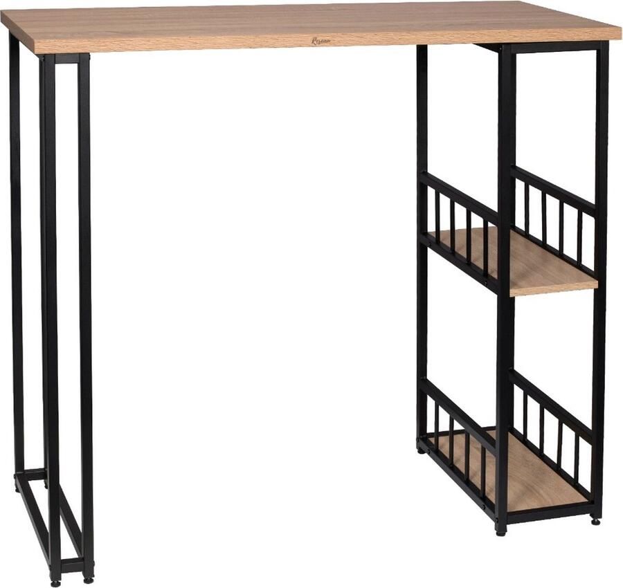 Statafel Staantafel Keukeneiland Bartafel Keuken Partytafel Barmeubel Voor Binnen & Buiten 120x40x100 Cm Hout Licht Eiken