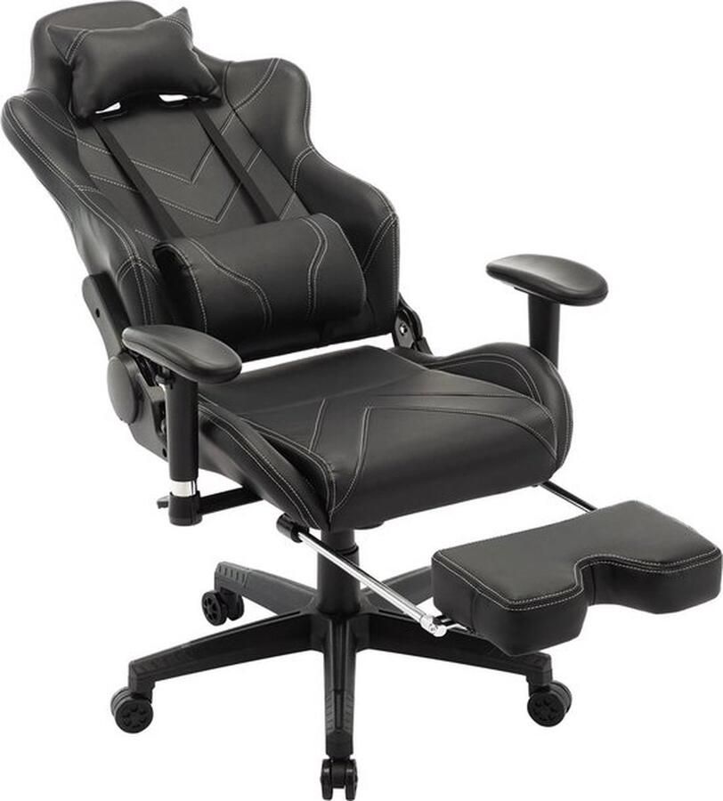 SteeFly Bureaustoel voor comfortabele gaming Leer nylon 125-133cm hoog Ergonomisch ontworpen Rugleuning tot 155? liggend