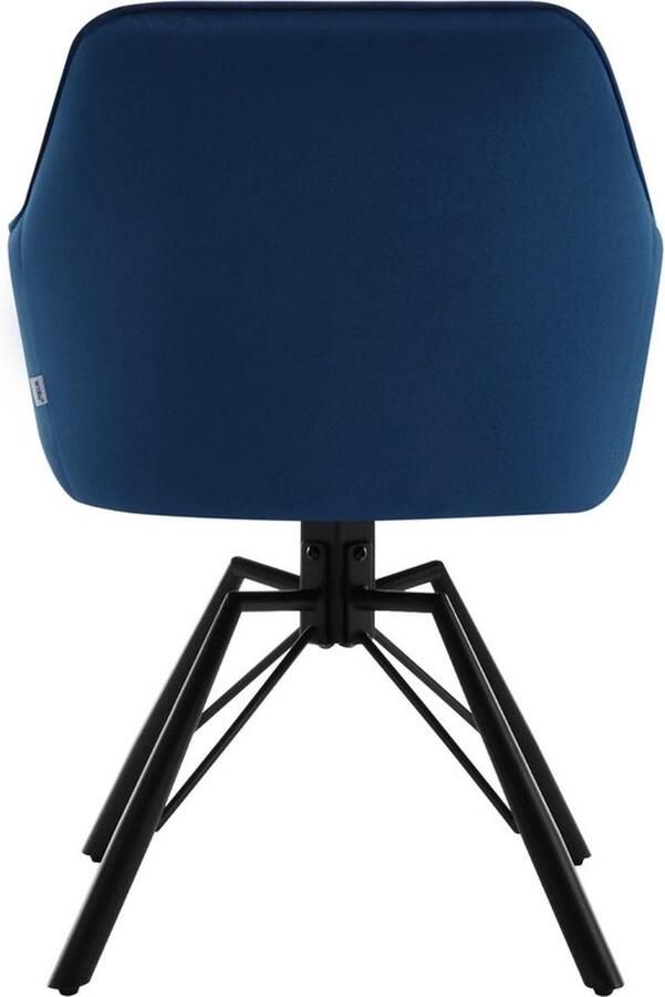 SteeFly Draaibare fluwelen eetkamerstoelen set Blauw Eetkamerstoelen Stoel Stoelen 2st. zithoogte 48cm