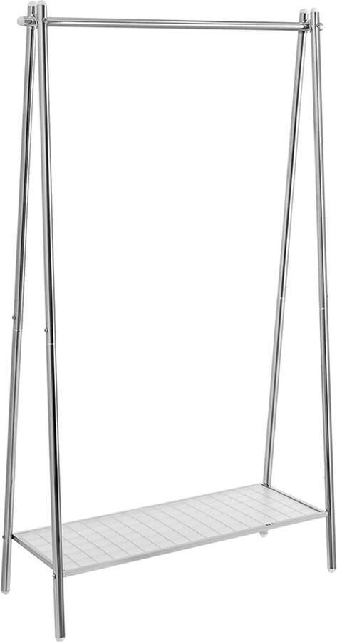 Rootz Living Rootz Silver Steel Kledingrek Kledingstandaard Stevige constructie Ruimtebesparend Eenvoudige montage 33 5 cm x 92 5 cm x 153 cm - Foto 2