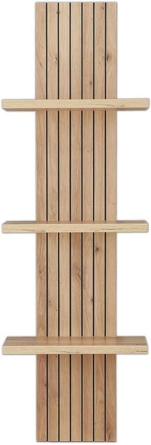 Stella Trading CORE wandplank in Artisan Oak look Veelzijdige wandplank met 3 planken 38 x 120 x 22 cm (B H D)