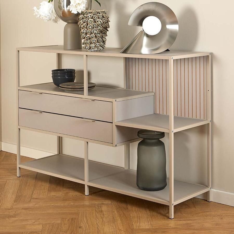 Stellingkast met 2 Lades Chelsea Grijs