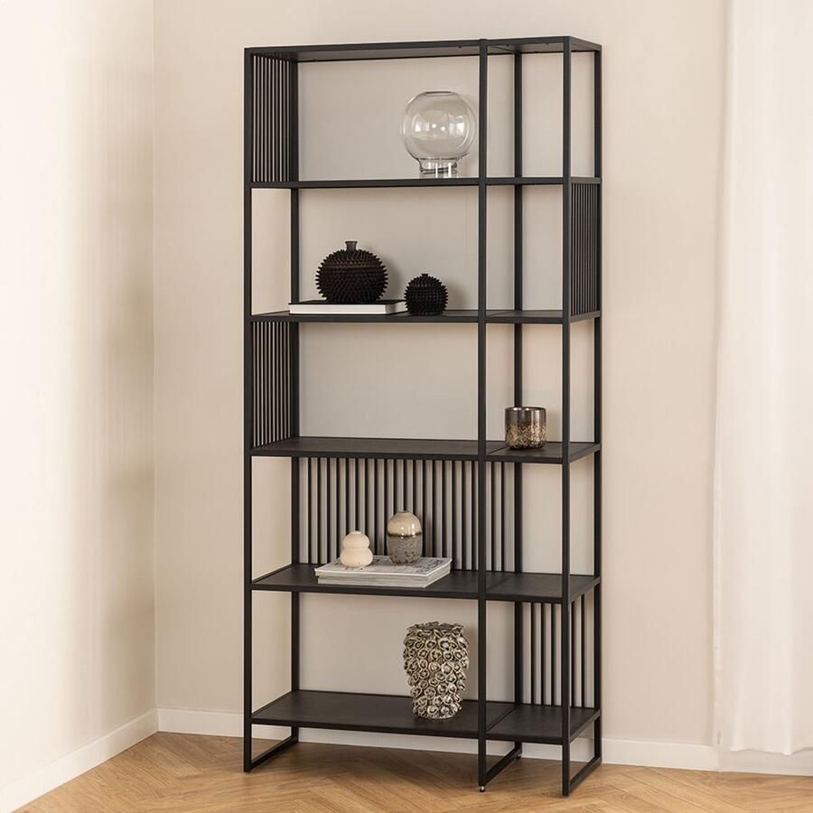 Stellingkast Violet Marmer Zwart H185 cm