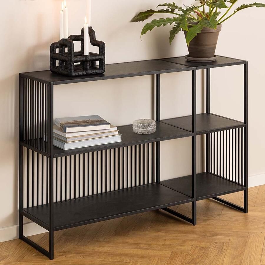 Stellingkast Violet Marmer Zwart H83 cm