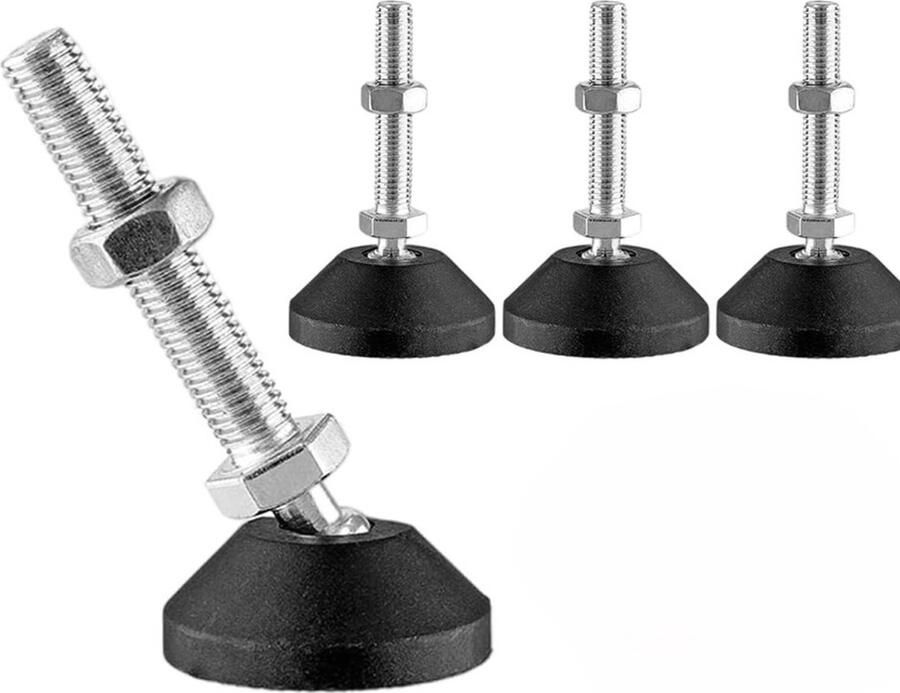 Stelpoten M8 x 50 x 50 mm Draagvermogen 450 kg Verstelbare hoogte Verstelbare meubelpoten Hoogte verstelbare meubelpoten Hoogte verstelbare meubelpoten