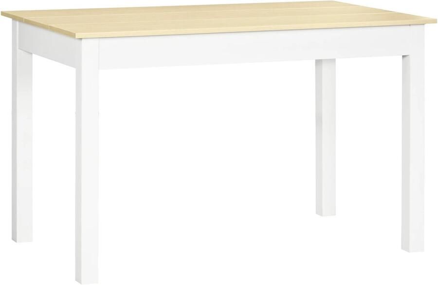 Stemily Eettafel Hout 4 tot 6 Personen Gelamineerd 50 KG Draagkracht Antislip-Pads 119 cm x 70 cm x 75 cm