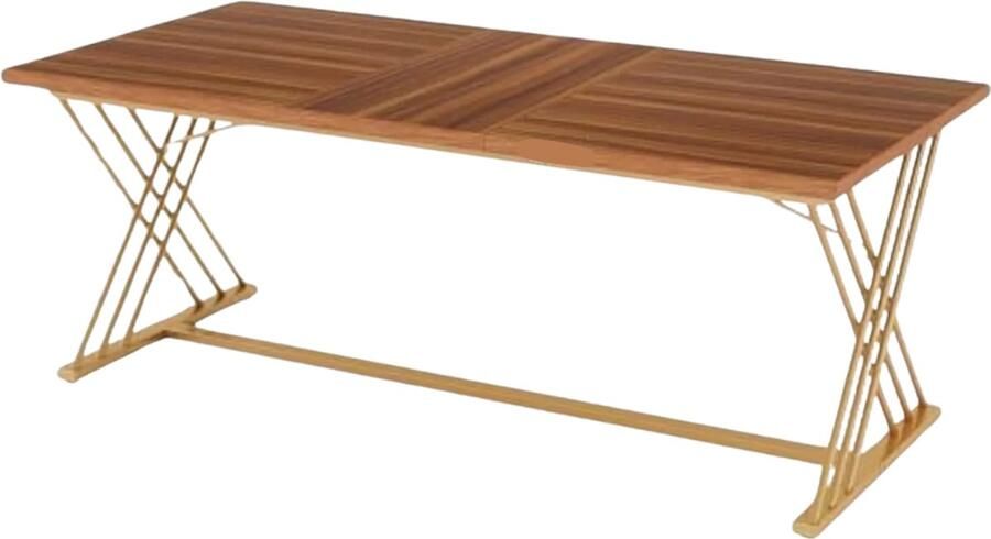 Stemily Eettafel Voor 4 tot 6 Personen Modern Design met Metalen Poten 225KG Draagvermogen 160 cm x 80 cm x 75 cm