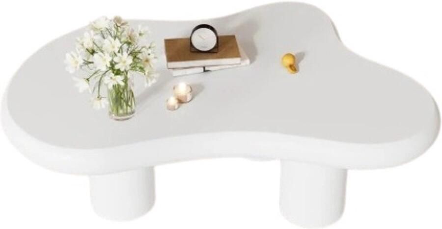 Stemily Organische Salontafel Wolkvorm MDF Boho Modern Minimalistisch 97 cm x 67 cm x 32 cm